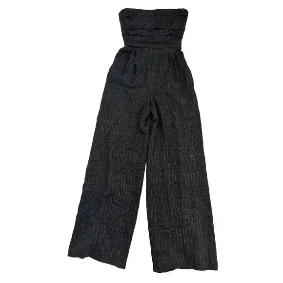 MaxMara Pants - Max Mara, shoulderless Jumpsuit, Black, 8